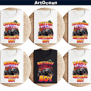 Boys Custom Monster Truck Birthday Shirt,Monster Birthday Shirt,Monster Truck Birthday Family Matching,Monster Truck Birthday Gift for Kids