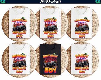 Boys Custom Monster Truck Birthday Shirt,Monster Birthday Shirt,Monster Truck Birthday Family Matching,Monster Truck Birthday Gift for Kids