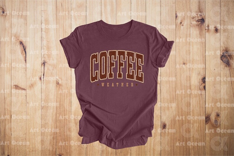a t - shirt with the word coffee written on it
