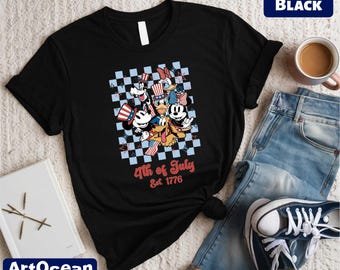 Mickey and Friends 4th Of July Shirt, Mickey Friends Shirt, Patriotic Memorial Day Tee, Disney 4th of July Shirt, 4th July, American Mickey