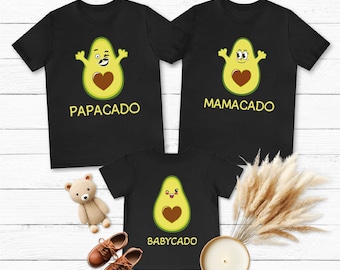 Family Matching Avacado Shirts,Mamacado Shirt,Papacado Shirt,Babycado Bodysuit,Pregnancy Announcement,Avocado Couple Shirts,Avocado Lovers