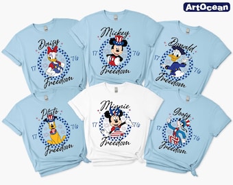 Mickey and Friends 4th Of July Shirt,Mickey and Friends Freedom Shirt,Patriotic Memorial Day Shirt,Disney 4th of July Shirt,Disney USA Shirt