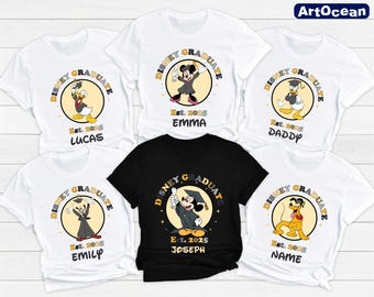 Custom Disney Mickey and Friends Graduate Est. 2025 Shirt,Disney Graduation Shirt,Personalized Disney Graduate Shirt,Mickey Senior Graduate