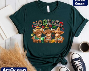 Mooxico Shirt,Cinco De Mayo Heifer Shirt,Mexican Family Gifts,Happy Cinco De Mayo,Mexican Taco Shirt,Hispanic Family Matching,Highland Cow