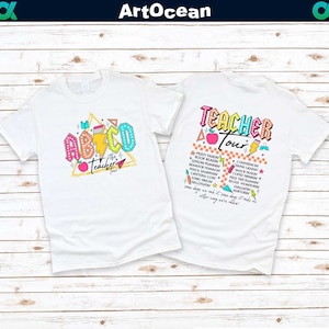ABCD Teacher Tour Shirt,End of Year Shirt,Teacher Gifts,Teacher Appreciation Gift,Kindergarten Teacher,Elementary School, Back To School Tee
