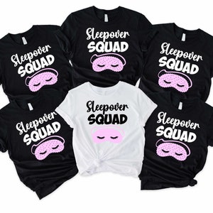 Sleepover Squad Shirts,Sleepover Squad,Sleepover Girls Birthday Party Shirts,Kids Birthday Party,Sleepover Pajama Tee,Shirt For Best Friends