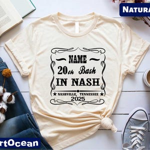 a t - shirt with a name and a picture on it