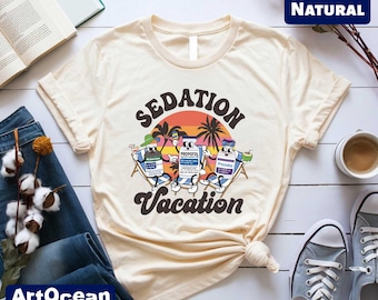 ICU Nurse Shirt,Gift For Intensive Care Unit Nurse Shirt,Funny Nurse Tee,Sedation Vacation,Emergency Medicine,Pharmacy Tech,Funny Pharmacist