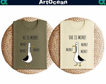 Disney Seagull Couples Shirts,Disney He Is Mine She Is Mine Shirts,Funny Couple Tees,Funny Disney Seagull,Anniversary Gifts,Disney Matching