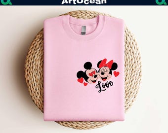 Disney Valentines Day Shirt,Mickey and Minnie Valentine Shirt,Disneyland Love Shirt,Valentines Day Sweatshirt,Disney Lover Valentines Hoodie