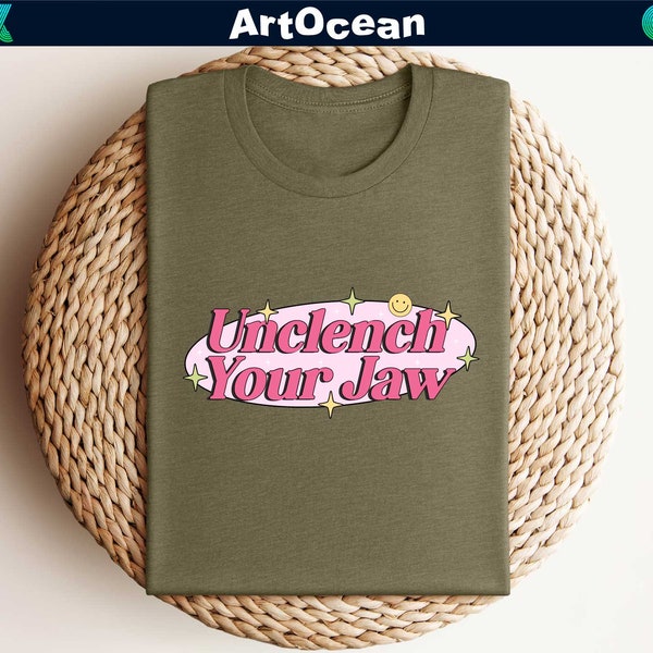 Unclench Your Jaw Shirt,Mental Health,Calm Down Tee,Concert Shirt,Rave Shirt,EDC shirt,Concert Shirt,Funny Graphic Tee,Festival,Gift for Dj