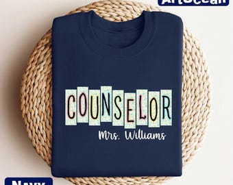 Counselor Custom Name T-Shirt, School Counselor Tee, Counseling is my Jam, Counselor Grad Gift, Back To School Shirt, Mental Health Shirt