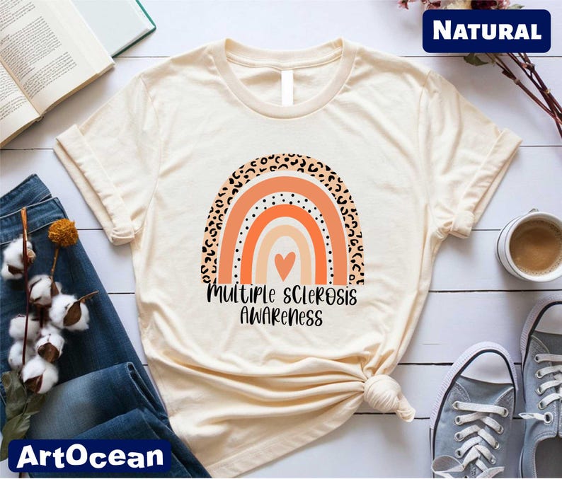 a t - shirt with a rainbow on it