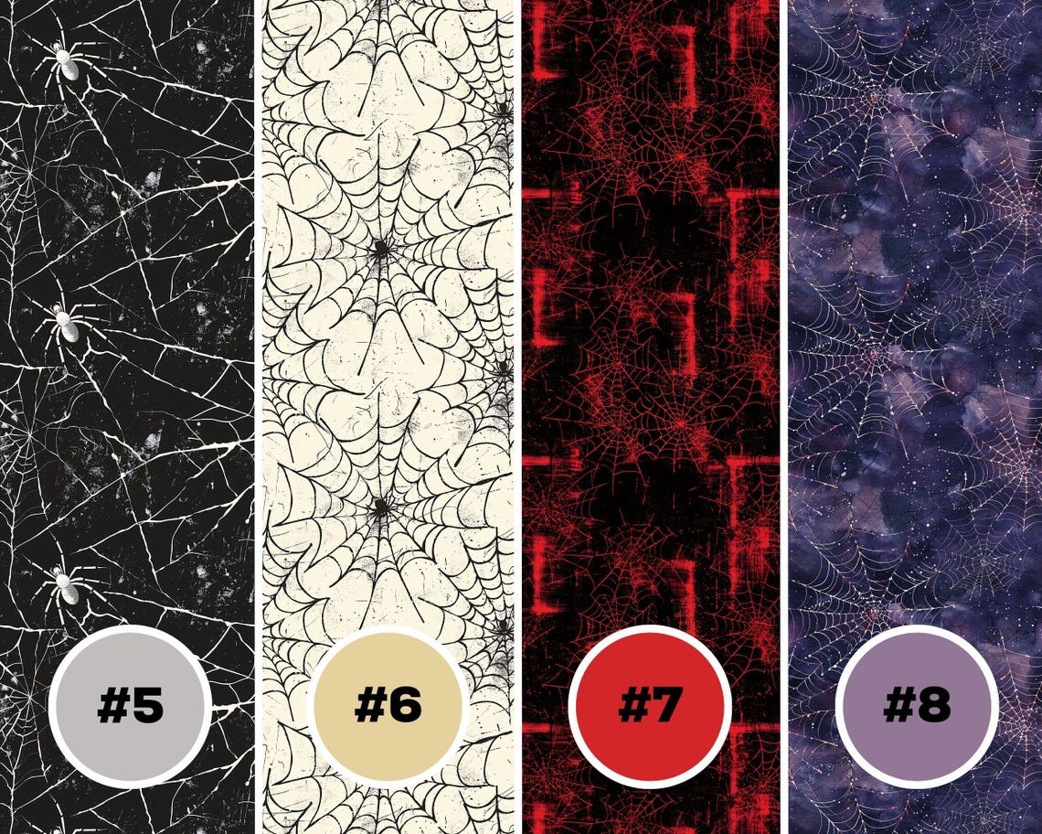 Spider Webs Digital Seamless Pattern Set 20 High Quality Printable ...