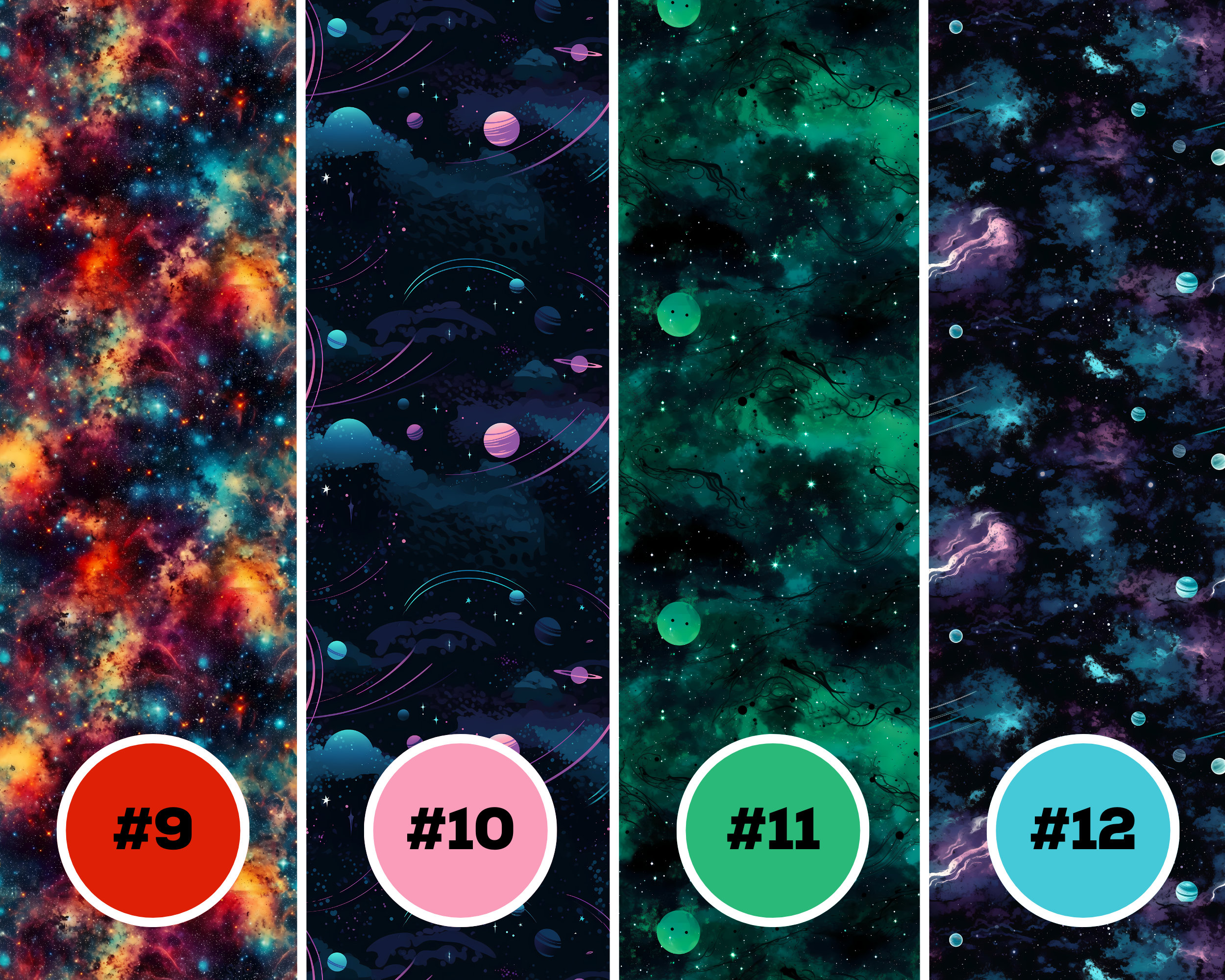Galaxy Space Digital Seamless Pattern Set 20 High Quality - Etsy