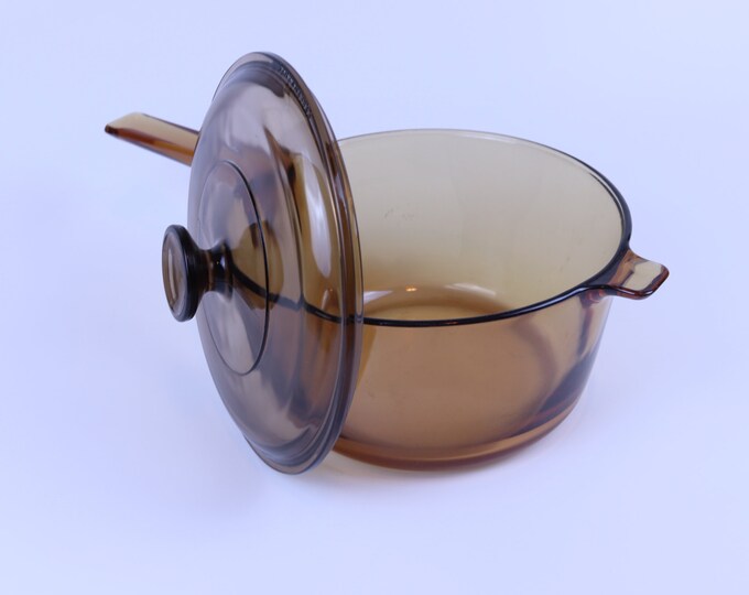Corning Ware Visions Amber Glass Double Broiler 2.5L Sauce Pot Pan
