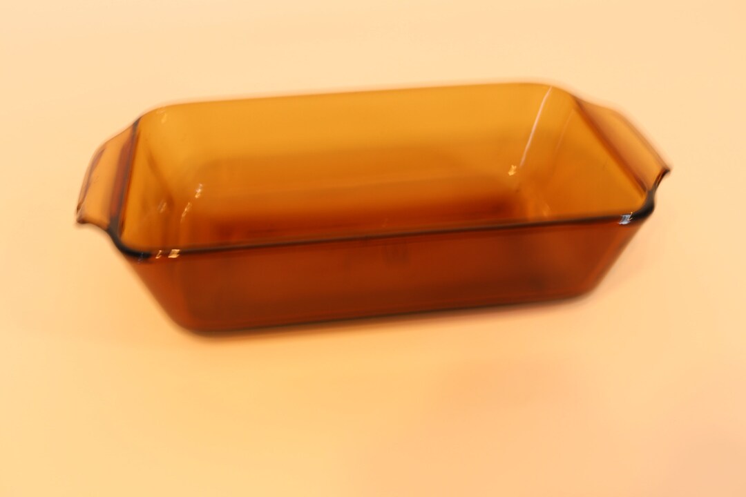 Anchor Hocking Glass Amber Loaf Pan Casserole Dish Ovenware Etsy