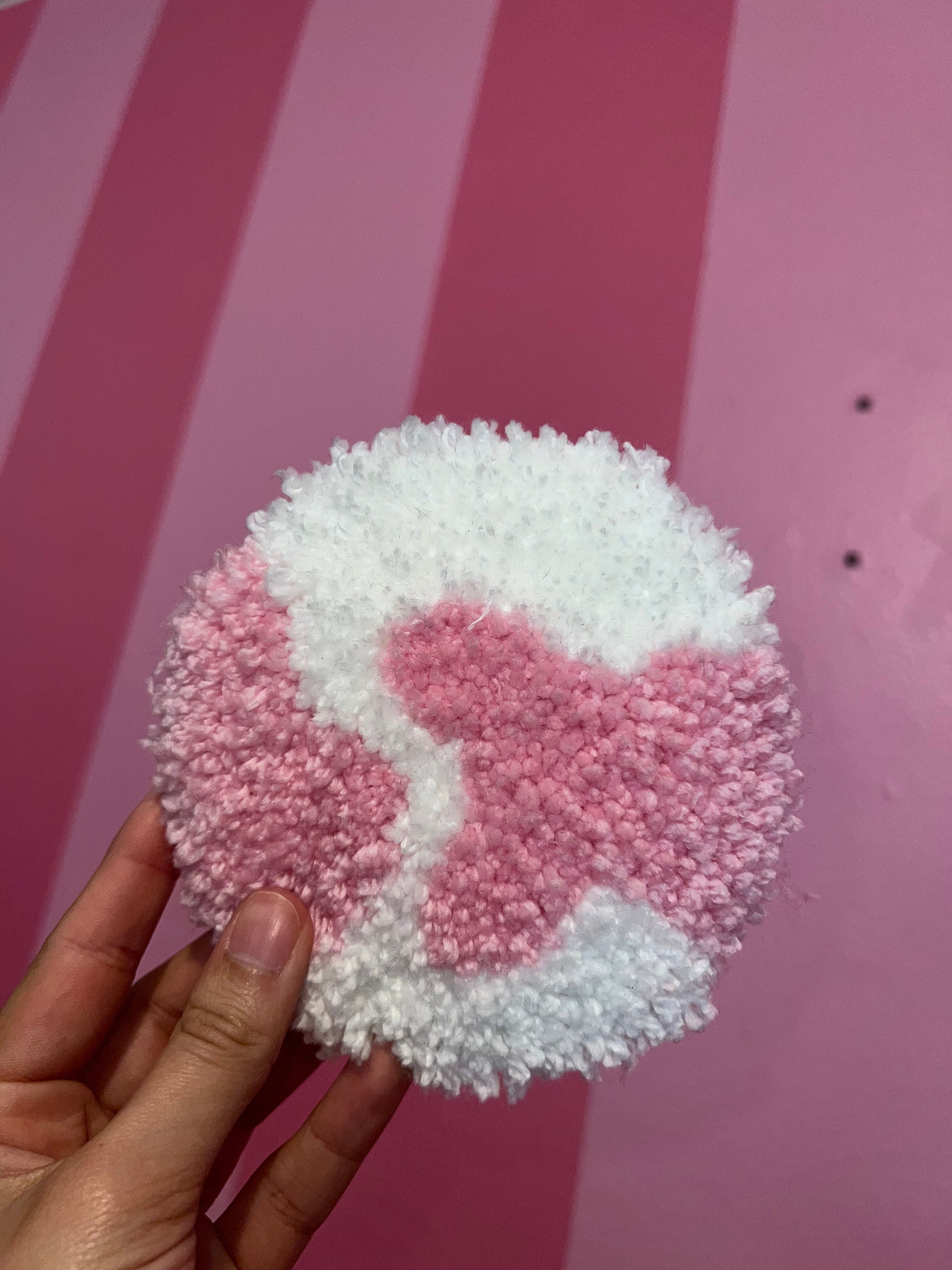 Handmade, Tufted, Cow Print Mini Rug Coasters - Etsy