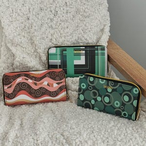 Cartera de piel vegana con cremallera: 3 diseños originales de Tarina M