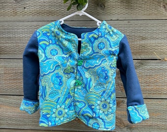 Handmade Groovy Blue Kids Jacket