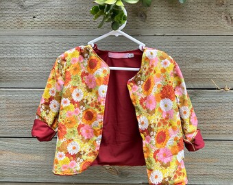 Handmade floral blazer jacket