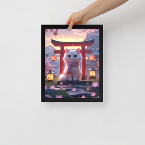 Ästhetischer Kunstdruck einer süßen Katze