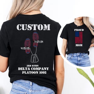 Custom Bootcamp Graduation Military Shirt Family Graduation Matching Tee Military Bootcamp Proud Family Shirts Personalized Proud Mom Shirt