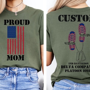 Custom Bootcamp Graduation Military Shirt Family Graduation Matching Tee Military Bootcamp Proud Family Shirts Personalized Proud Mom Shirt