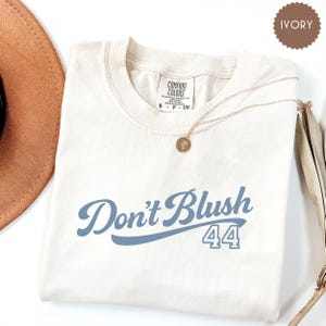 Hockey Romance T-shirt Don’t Blush 44 Tee Bookish Hockey Shirt Romance Reader Gift Briar University Graham 44 Comfort Colors Booktok Tee Ivory