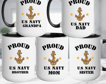 Personalized Navy Graduation Mug for Proud Family Members