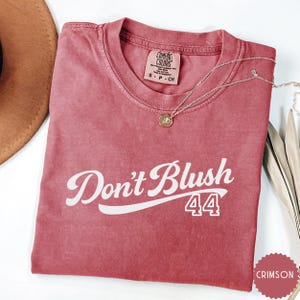 Hockey Romance T-shirt Don’t Blush 44 Tee Bookish Hockey Shirt Romance Reader Gift Briar University Graham 44 Comfort Colors Booktok Tee Crimson