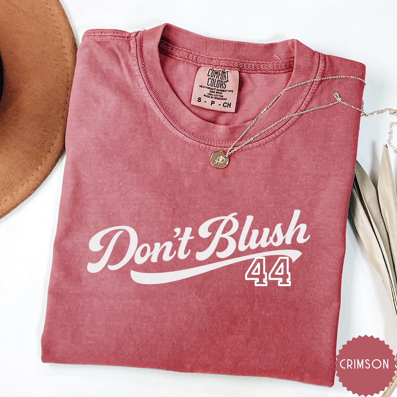 Hockey Romance T-shirt Don’t Blush 44 Tee Bookish Hockey Shirt Romance Reader Gift Briar University Graham 44 Comfort Colors Booktok Tee Crimson