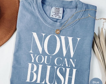 Hockey Romance T-shirt Now You Can Blush Tee Bookish Hockey Shirt Romance Reader Gift Briar University Graham 44 Comfort Colors Booktok Tee
