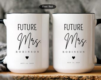 Custom Mr and Mrs Coffee Mugs Custom Mr and  Mrs  Mug Future Husband and Wife Mugs New Bride and Groom Set Personalized Couples Mug Gift