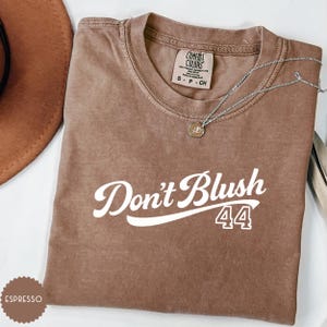 Hockey Romance T-shirt Don’t Blush 44 Tee Bookish Hockey Shirt Romance Reader Gift Briar University Graham 44 Comfort Colors Booktok Tee Espresso