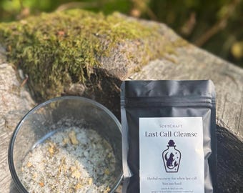 Herbal Detox Bath Soak, Ginger Lemon Balm Muscle Relief, Relaxation Recovery (3oz)