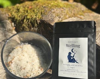 Welling Botanical Bath Soak, Lavender, Mullein, Elder Flower, White Willow Bark
