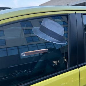 The Fahren Crooner Fedora und Zigarren-Auto-Aufkleber thedrivingcrooner.com Ich denke, Sie sollten ITYSL verlassen