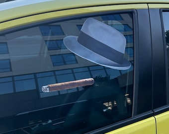 The Driving Crooner Fedora and Cigar Car Decal thedrivingcrooner.com I Think You Should Leave ITYSL