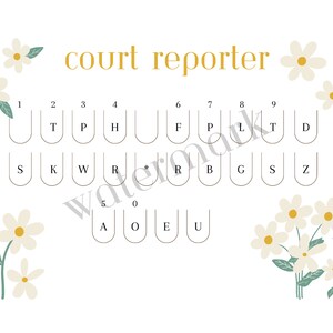 Daisy Court Reporter Steno Keyboard Print