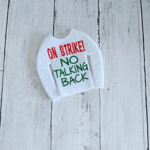 On strike Elf sweater, Holiday lights sweater, Elf prop, Elf clothes, Elf dress up