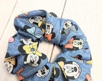 Disney hair scrunchie, Mickey hair accessories, hair tie