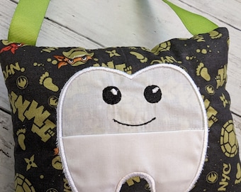 Ninja turtles Tooth Fairy Pillow, Door Hanging Plush Tooth Pillow , Tooth Pillow Pocket , Tooth Fairy Pillow, Birthday gift for kids