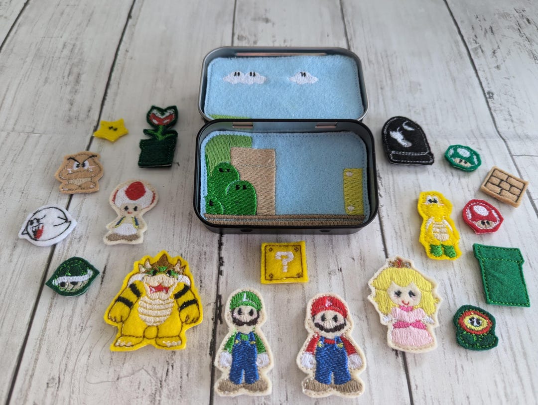 Super Mario Pocket Playset, Tin Playset, Pretend Play, Quite Time Play ...