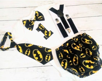 Batman First Birthday Outfit Super Hero cake outfit