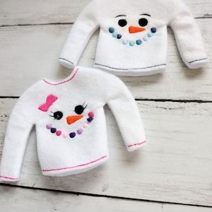Snowman Elf Sweater Holiday Christmas Elf sweater, Elf prop, Elf clothes, Elf dress up