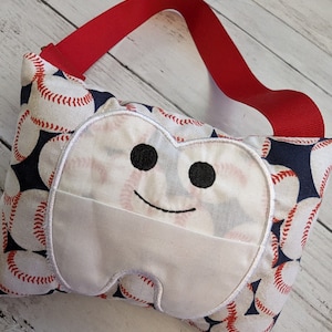 Baseball Tooth Fairy Pillow, Door Hanging Plush Tooth Pillow , Tooth Pillow Pocket , Tooth Fairy Pillow, Birthday gift for kids