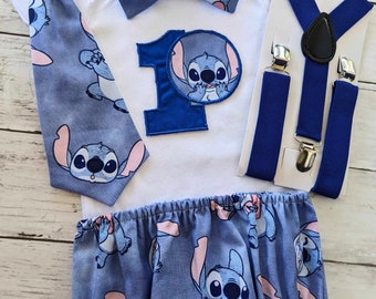 Lilo and stitch First Birthday outfit 626 lilo and stitch smash cake outfit