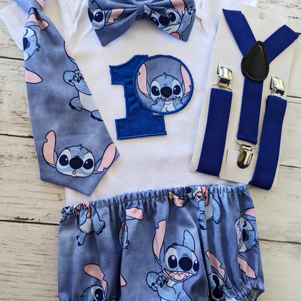 Lilo and stitch First Birthday outfit 626 lilo and stitch smash cake outfit