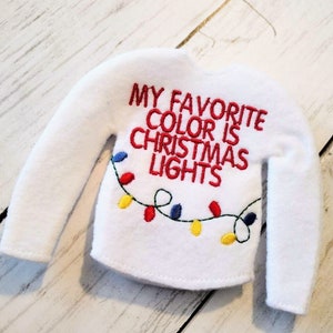 Holiday Christmas Elf sweater, Holiday lights sweater, Elf prop, Elf clothes, Elf dress up